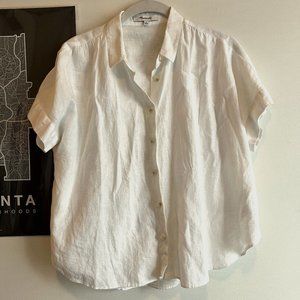 Madewell Short Sleeve Linen Blend Button Down